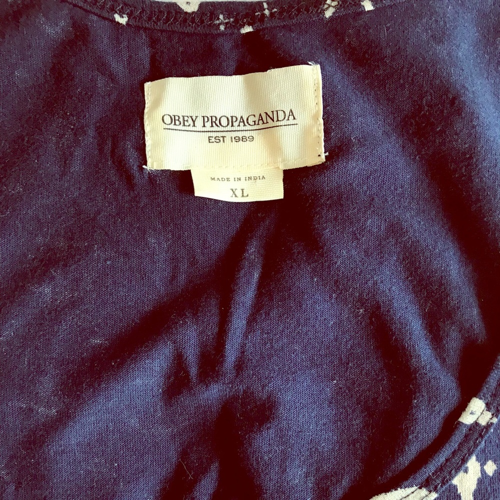 Obey blue anchor tank top